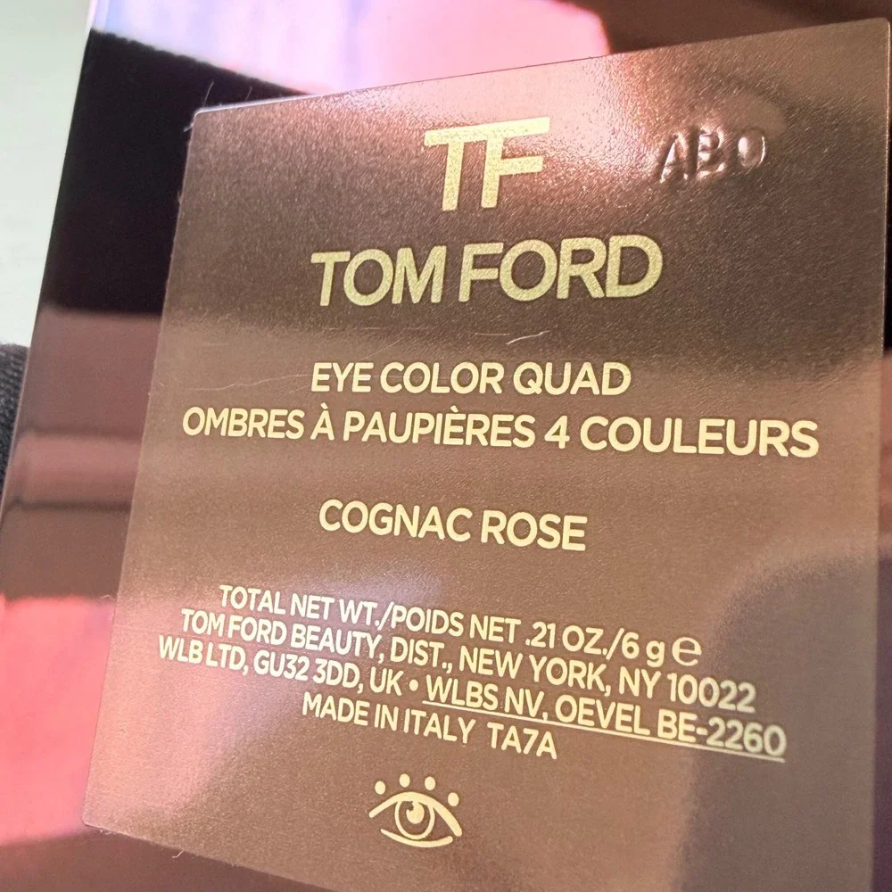 Tom‎ Ford Eye Color Quad Cognac Rose Eyeshadow Palette*NEW Case Has Light Scuffs